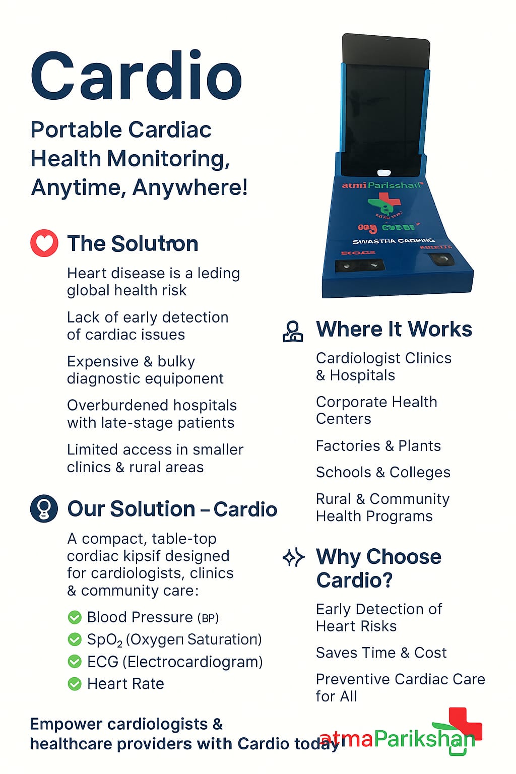Cardio Analyst tabletop machine from product material
